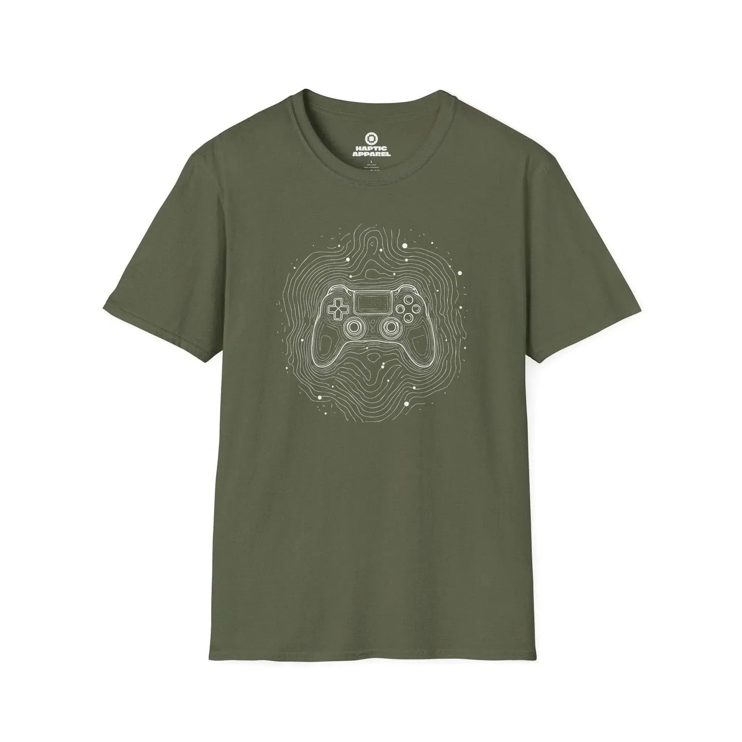 Gaming T-Shirt Military Green / S Controller Print T-Shirt