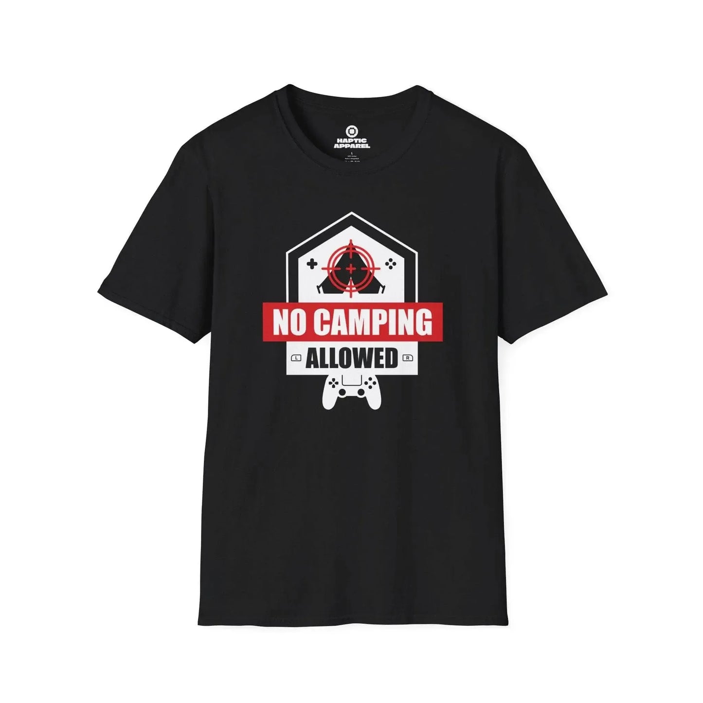 Gaming T-Shirt Black / S No Camping T-Shirt