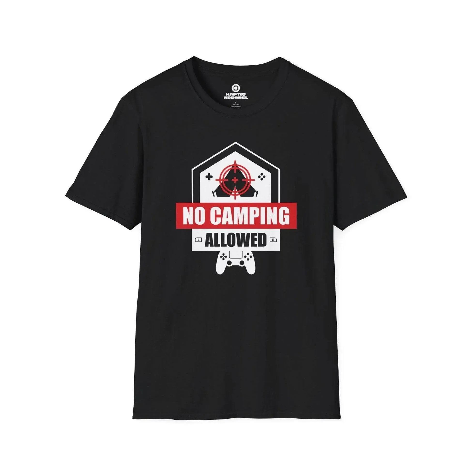 Gaming T-Shirt Black / S No Camping T-Shirt