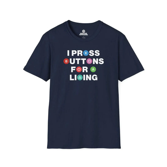 Gaming T-Shirt Navy / S Press Buttons T-Shirt