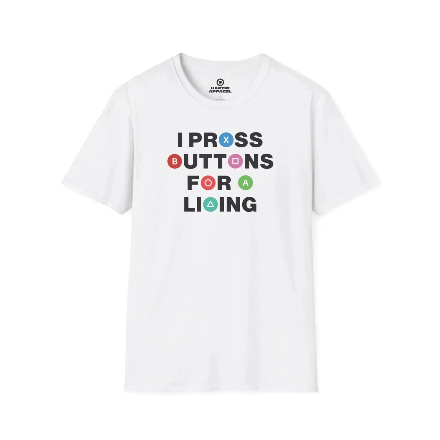 Gaming T-Shirt White / S Press Buttons T-Shirt