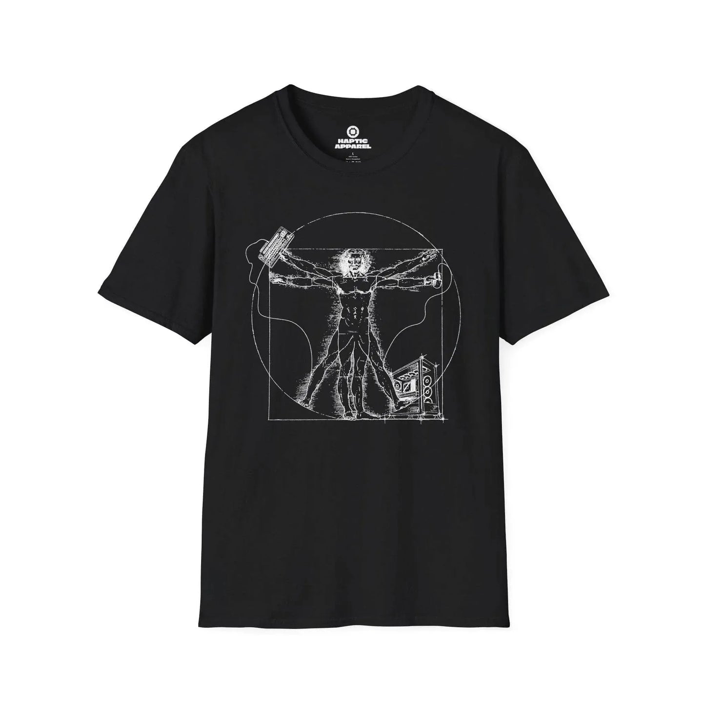 Gaming T-Shirt Black / S Vitruvian PC Man T-Shirt