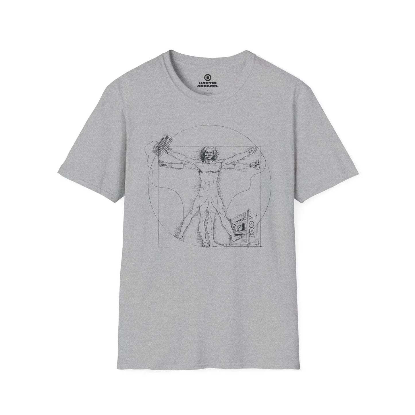 Gaming T-Shirt Sport Grey / S Vitruvian PC Man T-Shirt