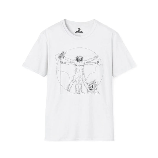 Gaming T-Shirt White / S Vitruvian PC Man T-Shirt