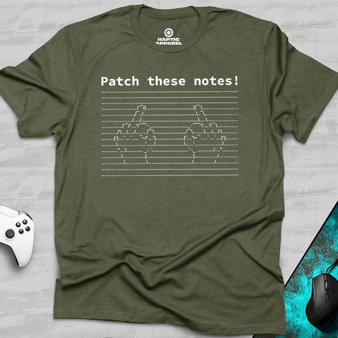Gaming T-Shirt Military Green / S Patch Notes T-Shirt